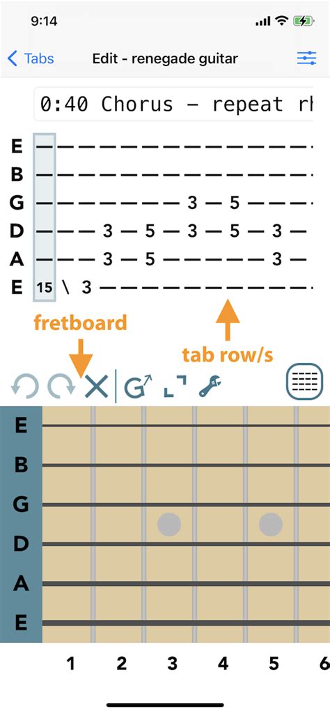 Create guitar tabs. All of which can be displayed using guitar tab. In text-based, or ASCII tab a bend is displayed using the letter b or occasionally the ^ character. The letter r is also used to indicate when to release the note, and p is used to indicate pre-bending. A cool technique involving bending the note before playing it. 