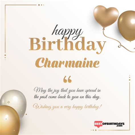 Create happy birthday Charmaine card online free