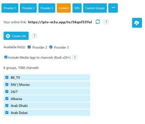 Create m3u file online.  Free m3u editor website tool to customize your IPTV list...