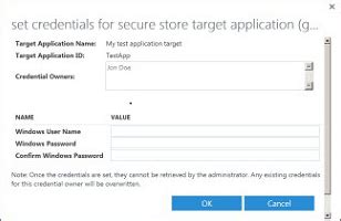 Create or edit a Secure Store Target Application - SharePoint in