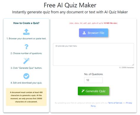 Create small quiz from question bank.  Transform notes, Generate engaging quiz...