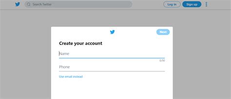 Create twitter account with gmail