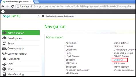 Create users and assign their rights in Sage X3 V7