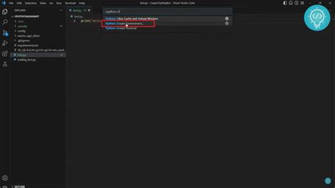Create virtual environment python vscode.  Always use a virtual or conda environment when ...