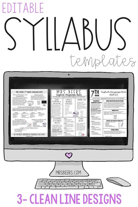 Create your own personalized course syllabus using this EDITABLE