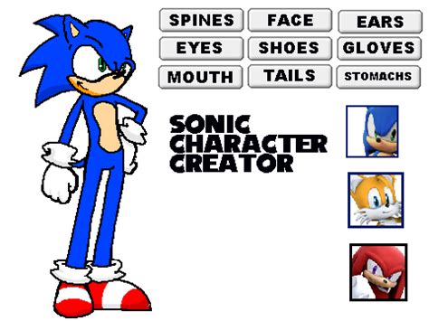 Game by: Kevicus. The most complete Sonicsona maker online, this classic Flash game lets you design your own Sonic the Hedgehog character (or just straight up furries lol). Most items have a selection of 18 or 36 colors and come in a variety of shapes.