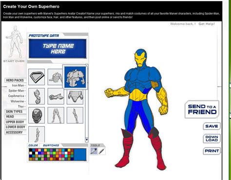 Create your own superhero. STEP 1: Grab your printable superhero template. Start by printing out the mix and match superhero template on the white cardstock and make sure you have all the supplies for this craft nearby. You will find the superhero template by scrolling to the bottom of the page. (It is free using the code superhero) 