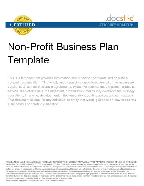 Creating A NonProfit Business Plan For 2023 Free Sample, Example