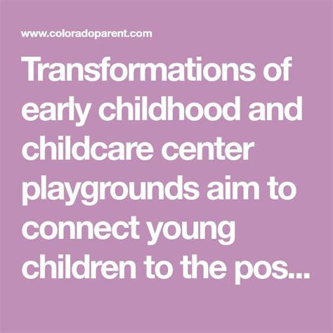 Creating Better Outdoor Learning Environments in Colorado Colorado Parent