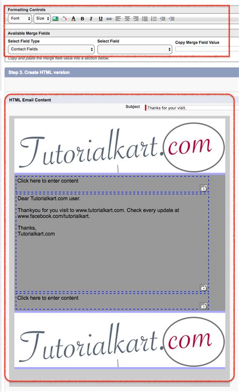 Creating New Salesforce email templates TutorialKart