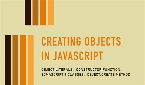 Creating Objects in JavaScript. JavaScript is an objectbased language
