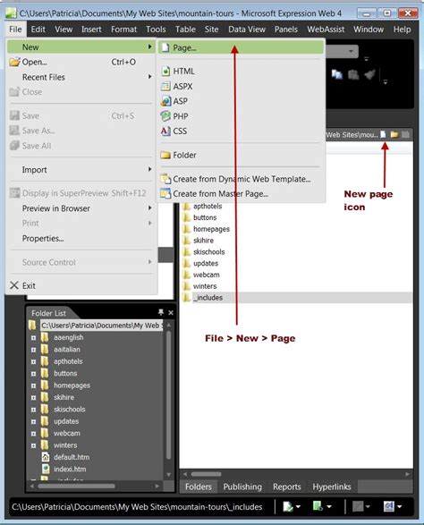 Creating Templates In Expression Web 4