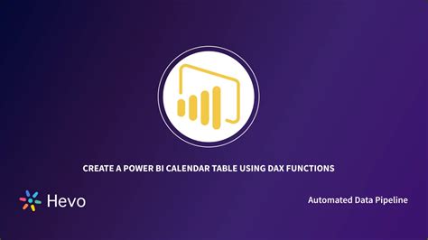 Creating a Power BI Calendar Table Using DAX Functions Hevo