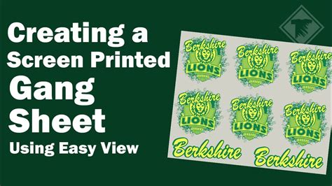 Creating a Screen Printed Gang Sheet using Easy View YouTube