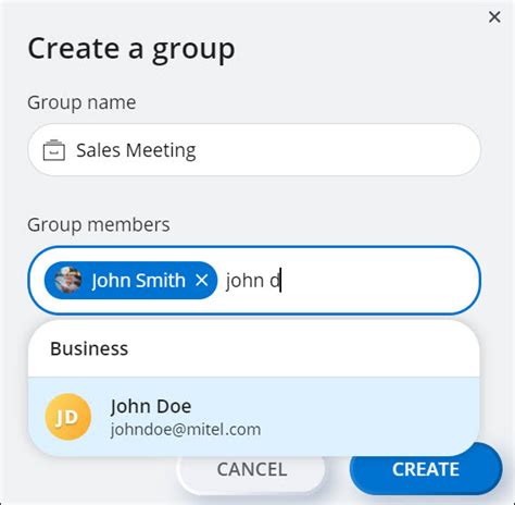 Creating a User Group - Mitel