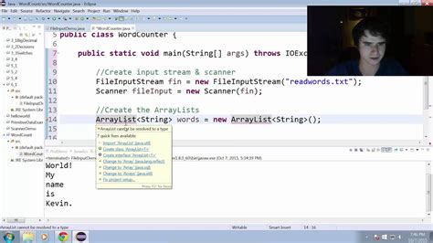Creating a Word Counting Program in Java (6.1) YouTube