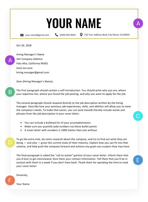 Creating a cover letter. Here are ten top tips for crafting a cover letter for a job: Address your recruiter or hiring manager by name. Using your recipient’s name quickly makes your cover letter … 