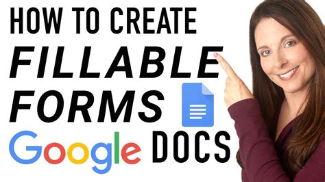Creating a fillable form in Google Docs with Tables YouTube