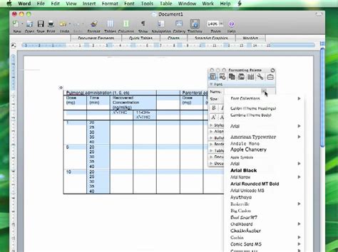 Creating a formatted table in Microsoft Word YouTube