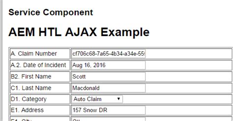 Creating an AEM HTML Template Language Component that posts data using
