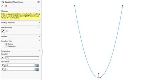 Creating an Equation Driven Curve - 2024 - SOLIDWORKS Help