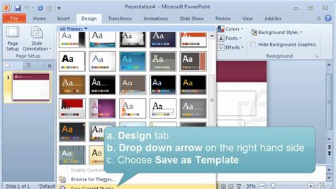 Creating and setting a default template or theme in PowerPoint YouTube