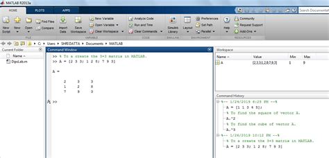 Creating matrix in matlab. This example shows basic techniques for creating arrays and matrices using MATLAB. Matrices and arrays are the fundamental representation of information and data in MATLAB. To create an array with multiple elements in a single row, separate the elements with either a comma ',' or a space. 
