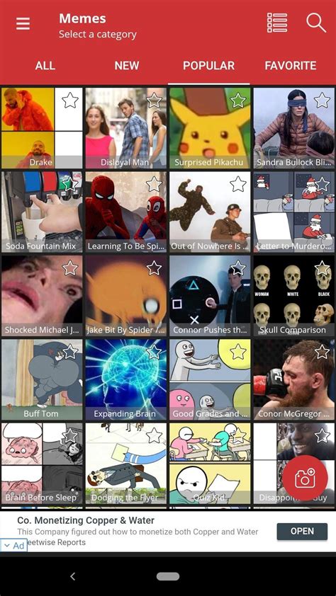Free/In-app purchases: Meme Generator : Creating memes on Android and iOS devices quickly. Android, iOS: It offers over 1000 templates, 100s of stickers, and many funny effects: Free/In-app purchases: Memes: Creating memes from scratch. Web/iOS: It has elements and a font library for customization:. 