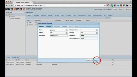 Creating new OpenVZ container on Proxmox VE 2.3 YouTube