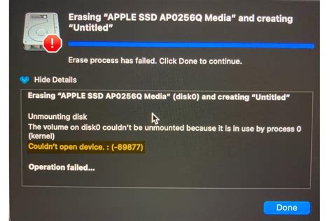 Creating the partition map error couldn t open device.  it kept hanging and becoming unrespons...