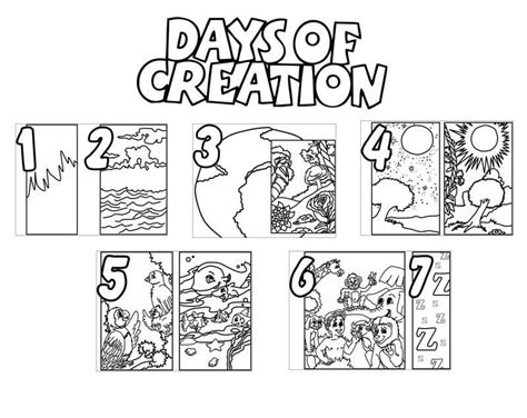 Creation Day 1 Coloring Pages Coloring Home