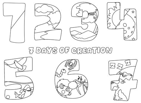 Creation Days Coloring Pages