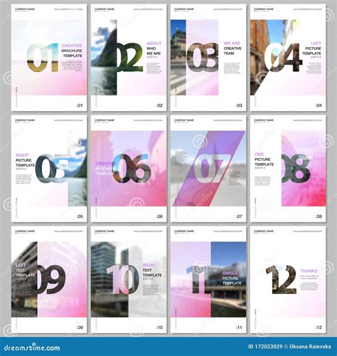 Creative Brochure Templates with Numbers. Easy To Edit and Customize