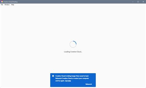 Creative Cloud Not Loading