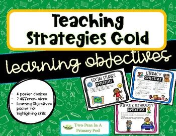 Creative Curriculum Teaching Strategies Gold Learning Objectives