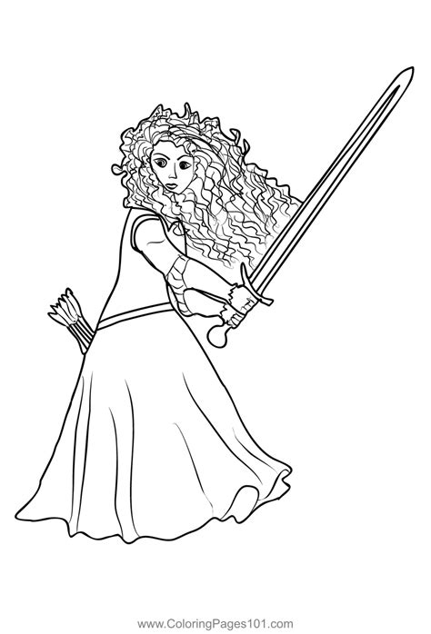 Creative Image of Merida Coloring Pages Cartoon