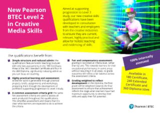 Creative Media Skills Pearson qualifications - Edexcel