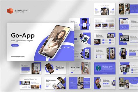 Creative Mobile App Presentation Template Free Powerpoint Template