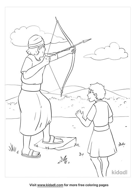 Creative Picture of David And Jonathan Coloring Page