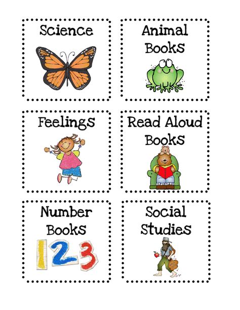 Creative Teaching Book Labels Freebie