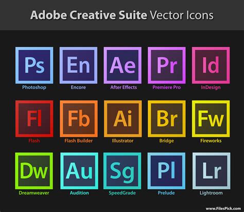 Creative suite. May 4, 2022 · InDesign (Id) - Page layout design. After Effects (Ae) - Video editing with a focus on animation. Premiere Pro (Pr) - Video editing and filmmaking. Adobe XD (Xd) - UX/UI design. Lightroom (Lr) - Photo editing. Acrobat DC - Editing and creating PDFs. While the previous list is considered standard use for most Creative Cloud owners, the cloud ... 