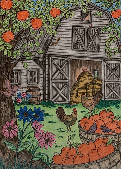 Read Online Creative Haven Country Farm Scenes Coloring Book By Teresa Goodridge
