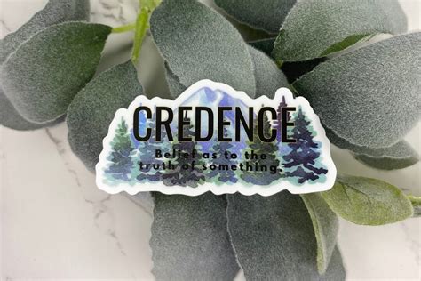 Credence Sticker - Etsy