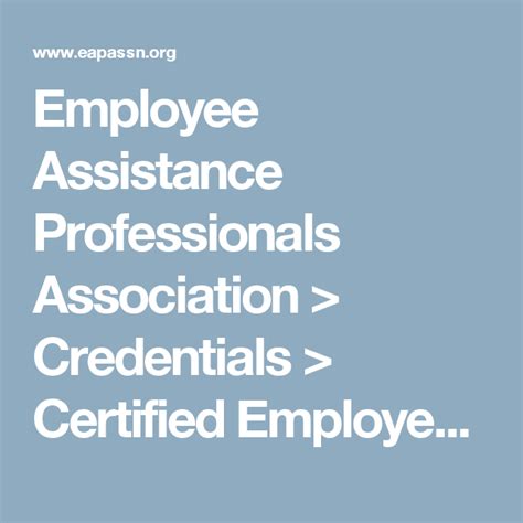 Credentials - Employee Assistance Professionals Association