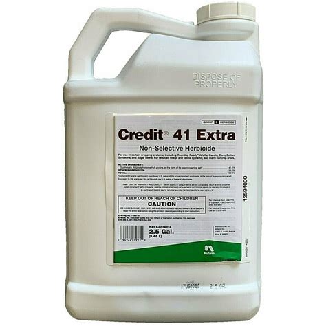 Credit 41 extra mixing ratio. For resistance management, Credit Xtreme Herbicide is a Group 9 herbicide. Any weed population may contain or develop plants naturally resistant to Credit Xtreme Herbicide and other Group 9 herbicides. The resistant biotypes may dominate the weed population if these herbicides are used repeatedly in the same field. 