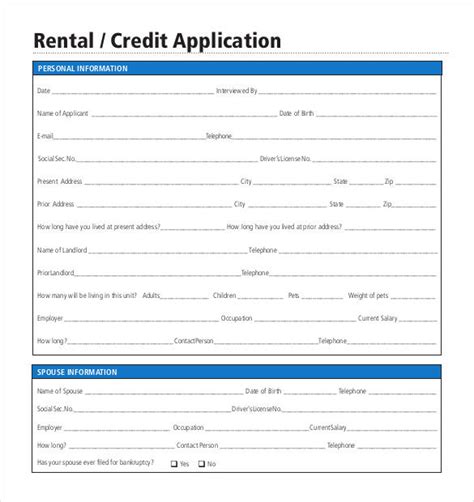 Credit Application Template 33 Examples In Pdf Word Google Docs Apple Pages Free Premium Templates