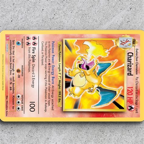 Credit Card Skin Charizard - Etsy