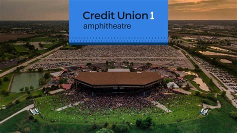 Credit union 1 amphitheatre. Credit Union 1 Amphitheatre, section 104, page 1. Seats here are tagged with: has awesome sound has extra leg room has ok sound has this in the round view is a bleacher seat is on the aisle is padded. anonymous. Credit Union 1 Amphitheatre. 