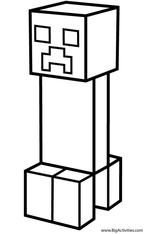 Creeper Coloring Pages from Minecraft Characters