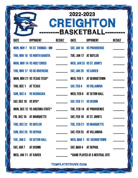 The official 2023-24 Men's Basketball schedule f
